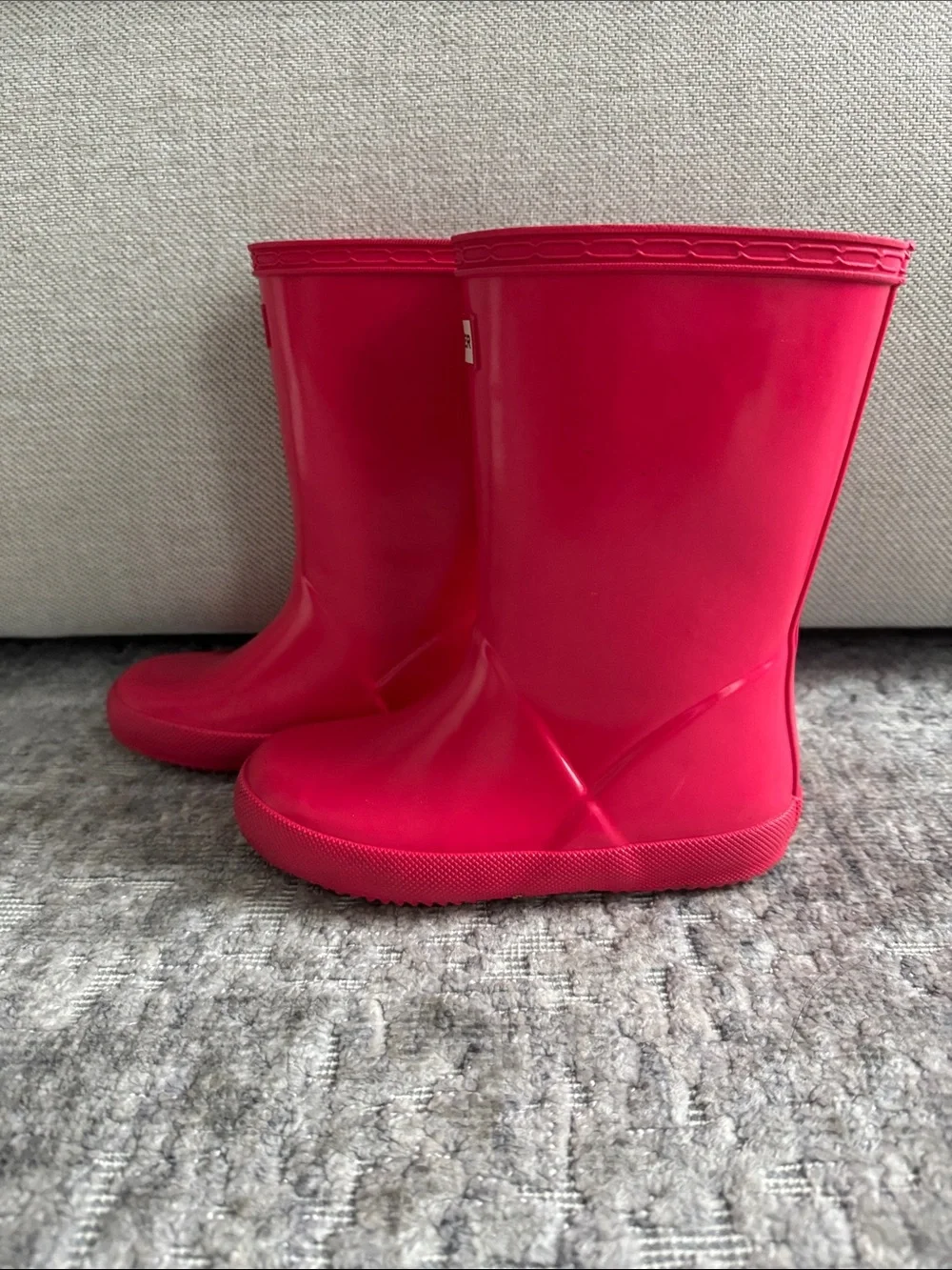 Hunter Kids Hot Pink Rubber Rain Boots